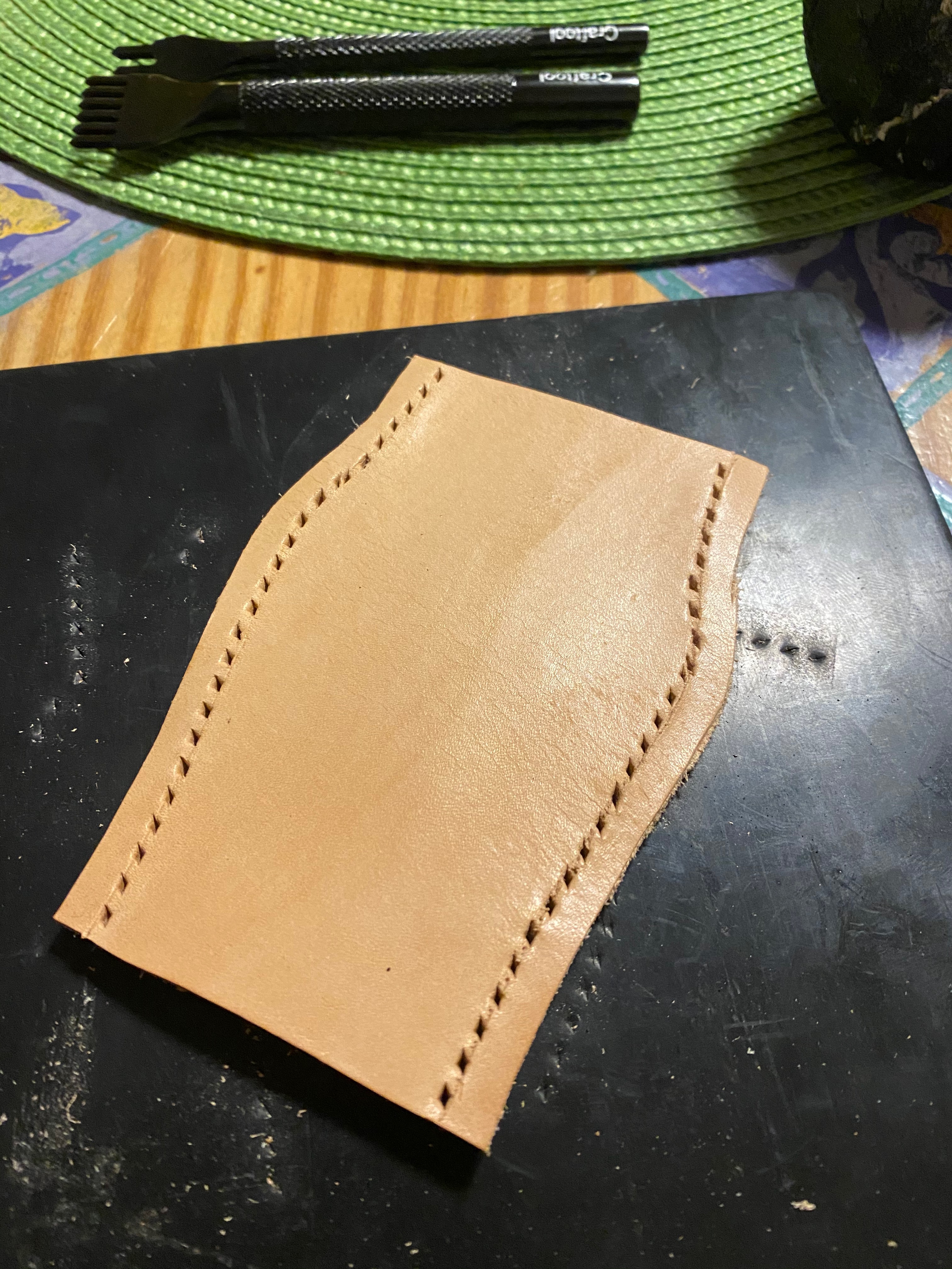 punched leather